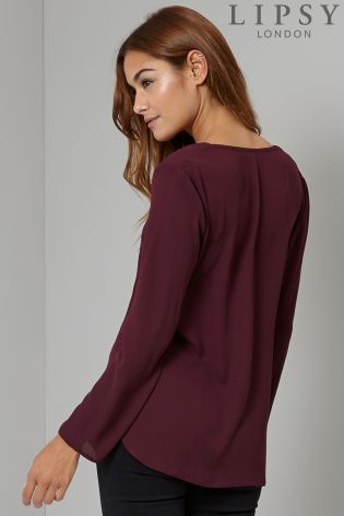 Lipsy Zip Front Blouse